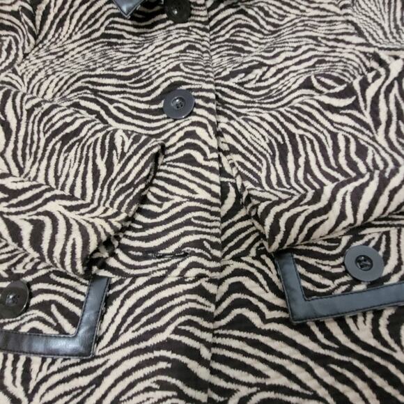 JM Collection Zebra Print Blazer - Medium Petite - Unique Indie Graphic Collared - Picture 8 of 8